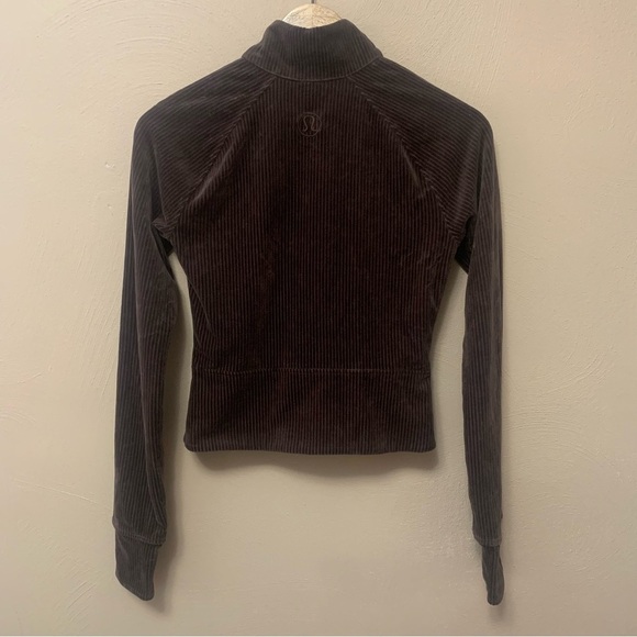 Lululemon Scuba Track Jacket *Velvet Cord Espresso Brown Size 2 - Picture 6 of 14